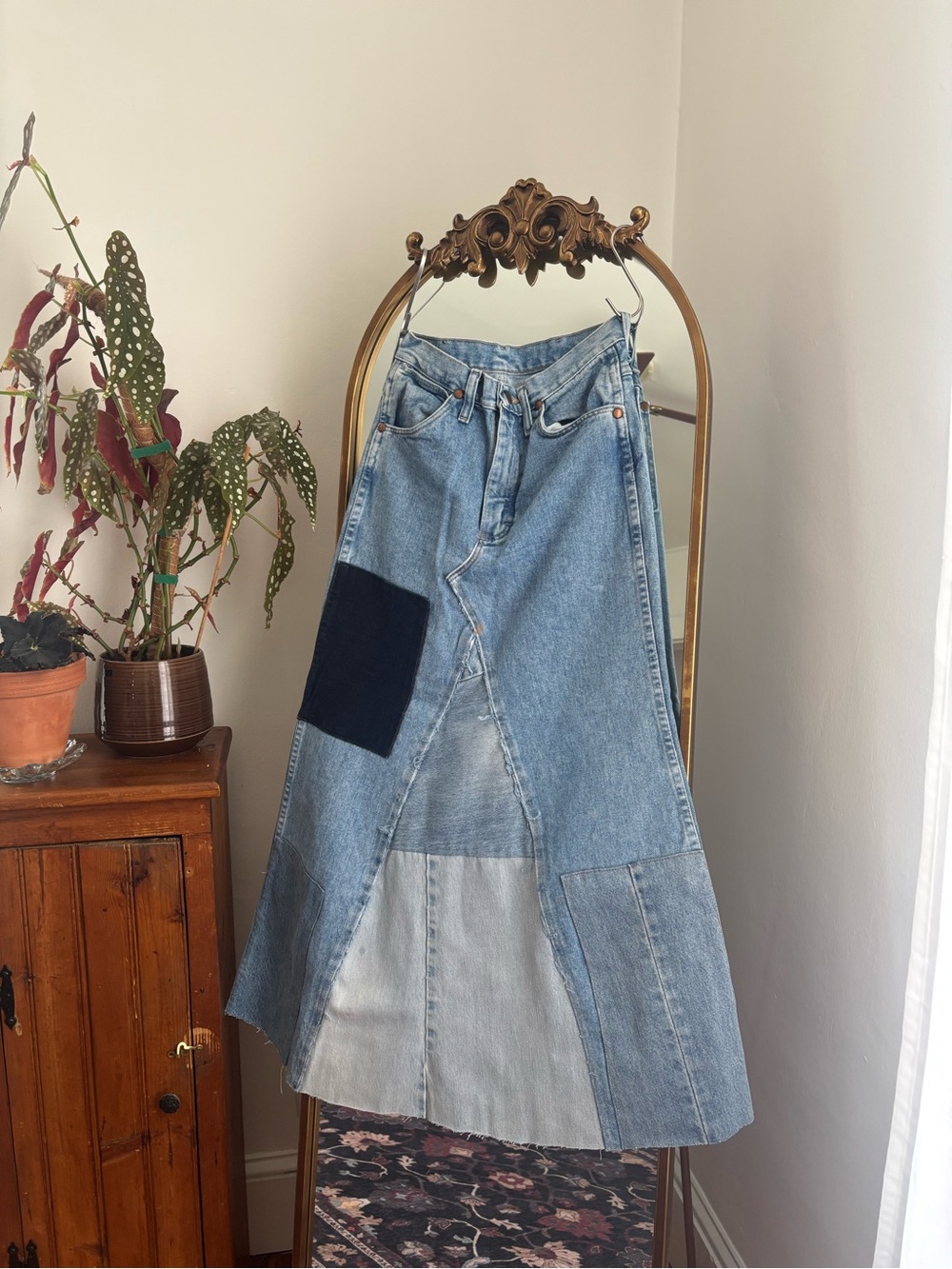 Wrangler Patchwork Maxi Skirt